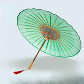Turquoise-Handcrafted Chinese Oil-Paper Umbrella