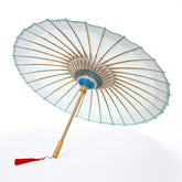 Light Sky Blue-Handmade Chinese Oil-Paper Umbrella