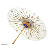 Maple White-Handcrafted Oil Paper Umbrella