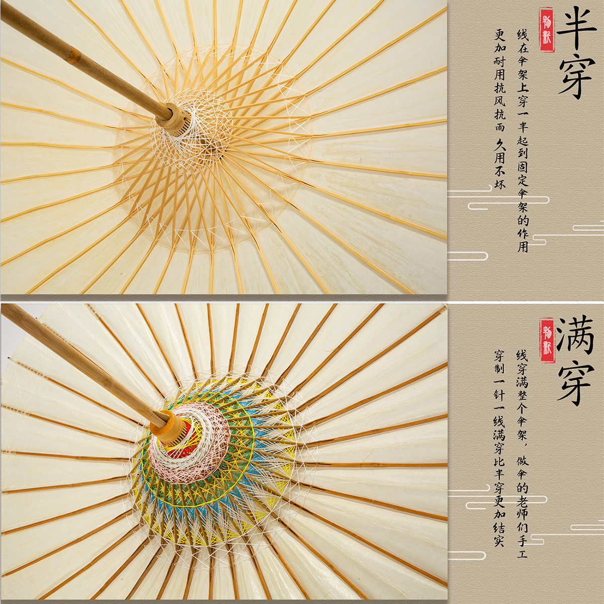 Light Sky Blue-Handmade Chinese Oil-Paper Umbrella