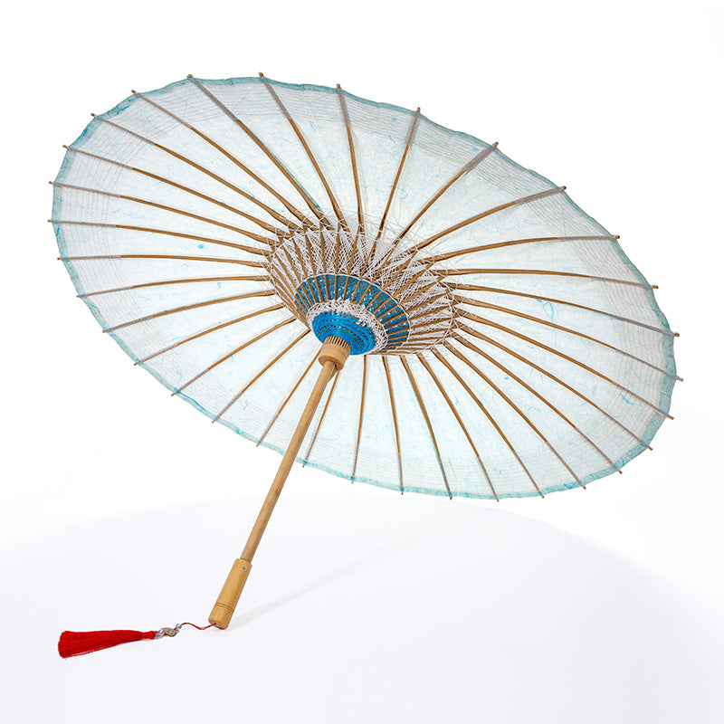 Light Sky Blue-Handmade Chinese Oil-Paper Umbrella