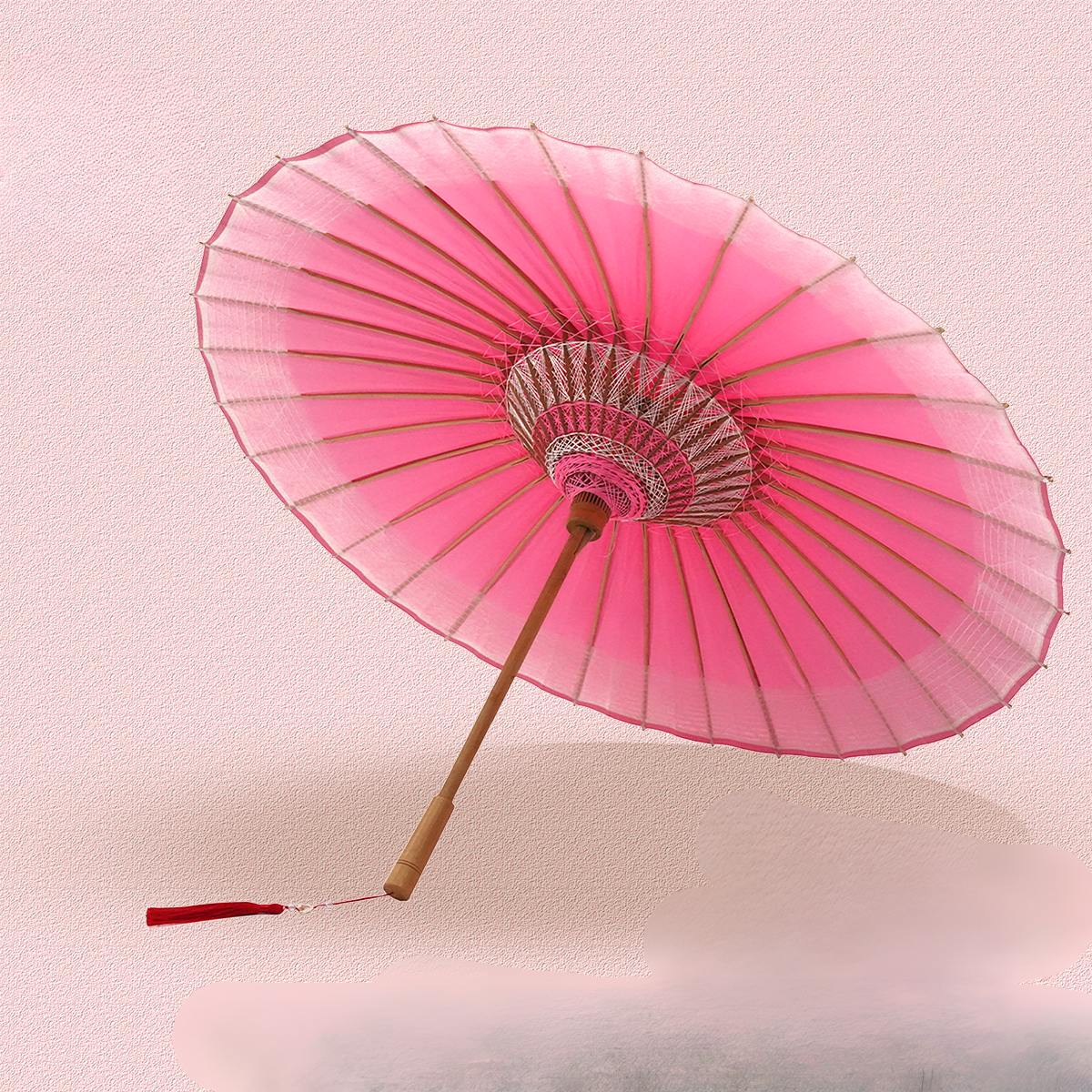 Rose Pink-Handcrafted Chinese Oil-Paper Umbrella